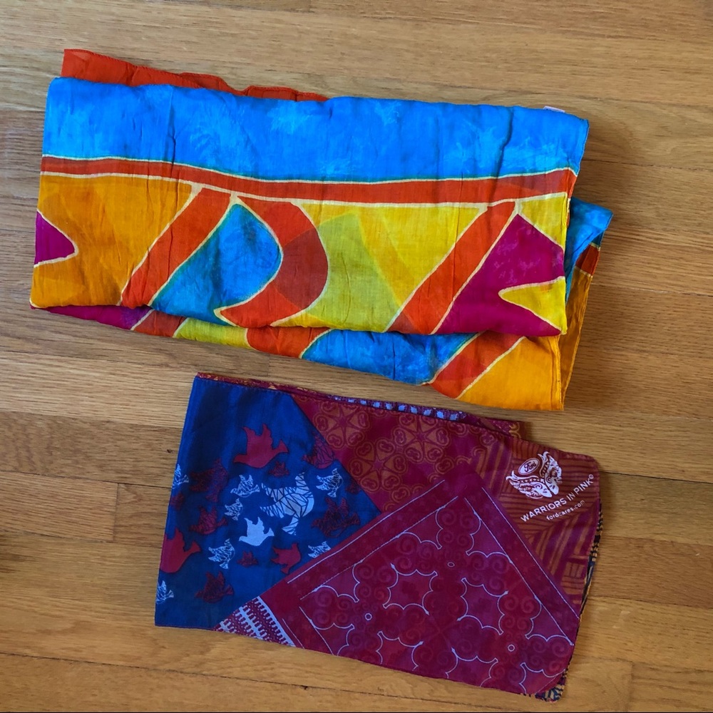 2 NWOT scarves- oversized cotton & standard size
